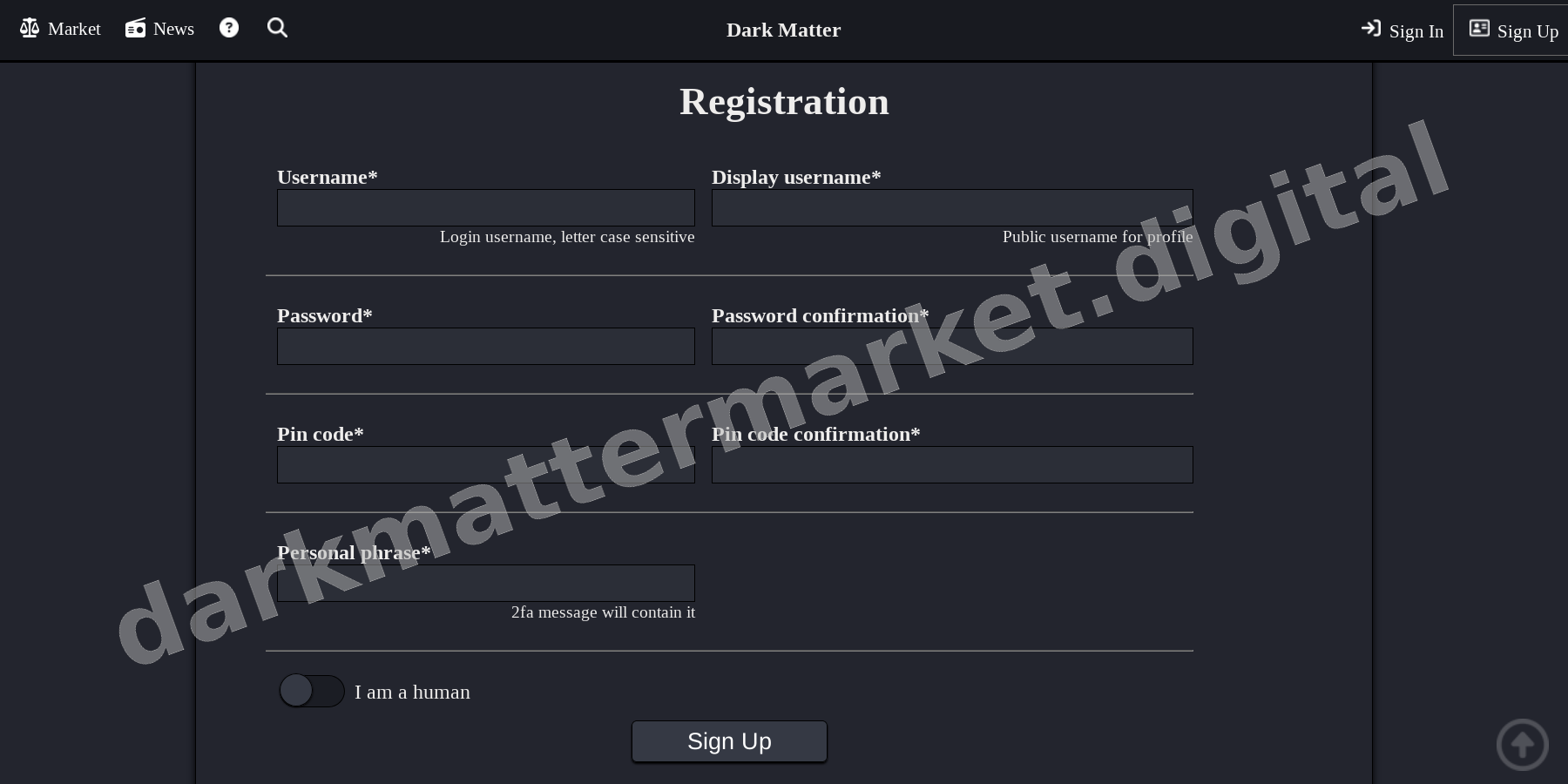 Account Registration Page